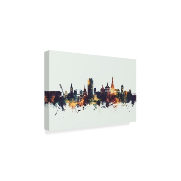 Michael Tompsett 'Rostock Germany Skyline Iv' Canvas Art,30x47
